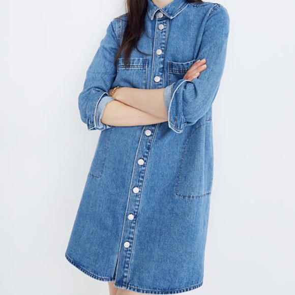 denim shirtdress